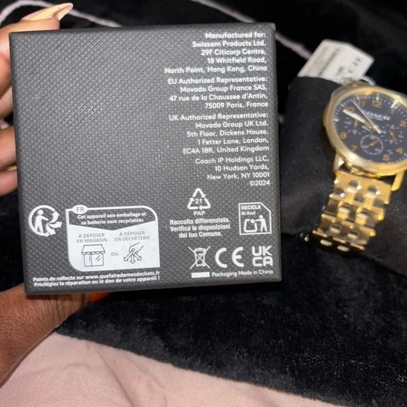 Men’s Coach Harrison Gold Tone 42mm Watch with Blue Dial - Picture 4 of 8